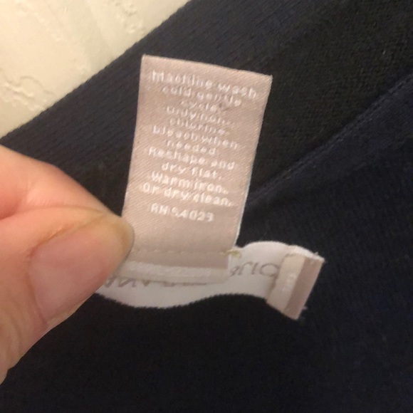 Cotton viscose light weight long sleeve sweater navy blue - Picture 4 of 7